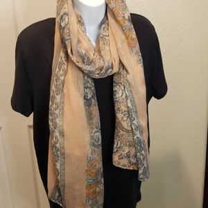 Peach paisley scarf